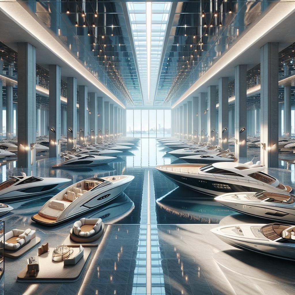 Luxurious boat showroom expansion.