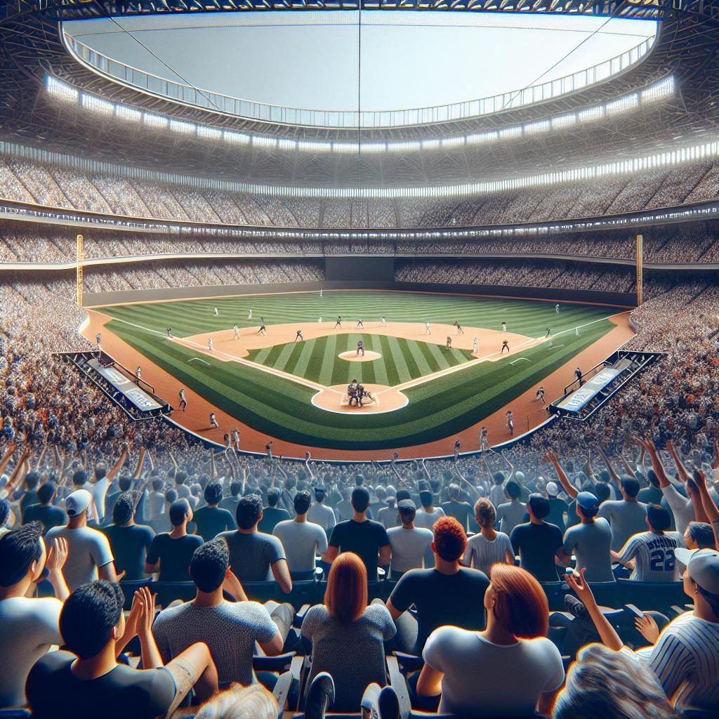 Baseball game atmosphere illustration