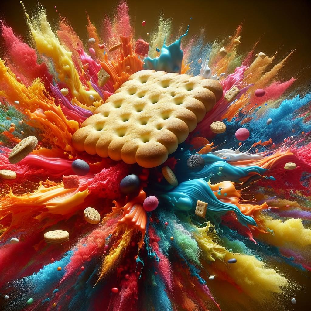 Colorful biscuit taste explosion