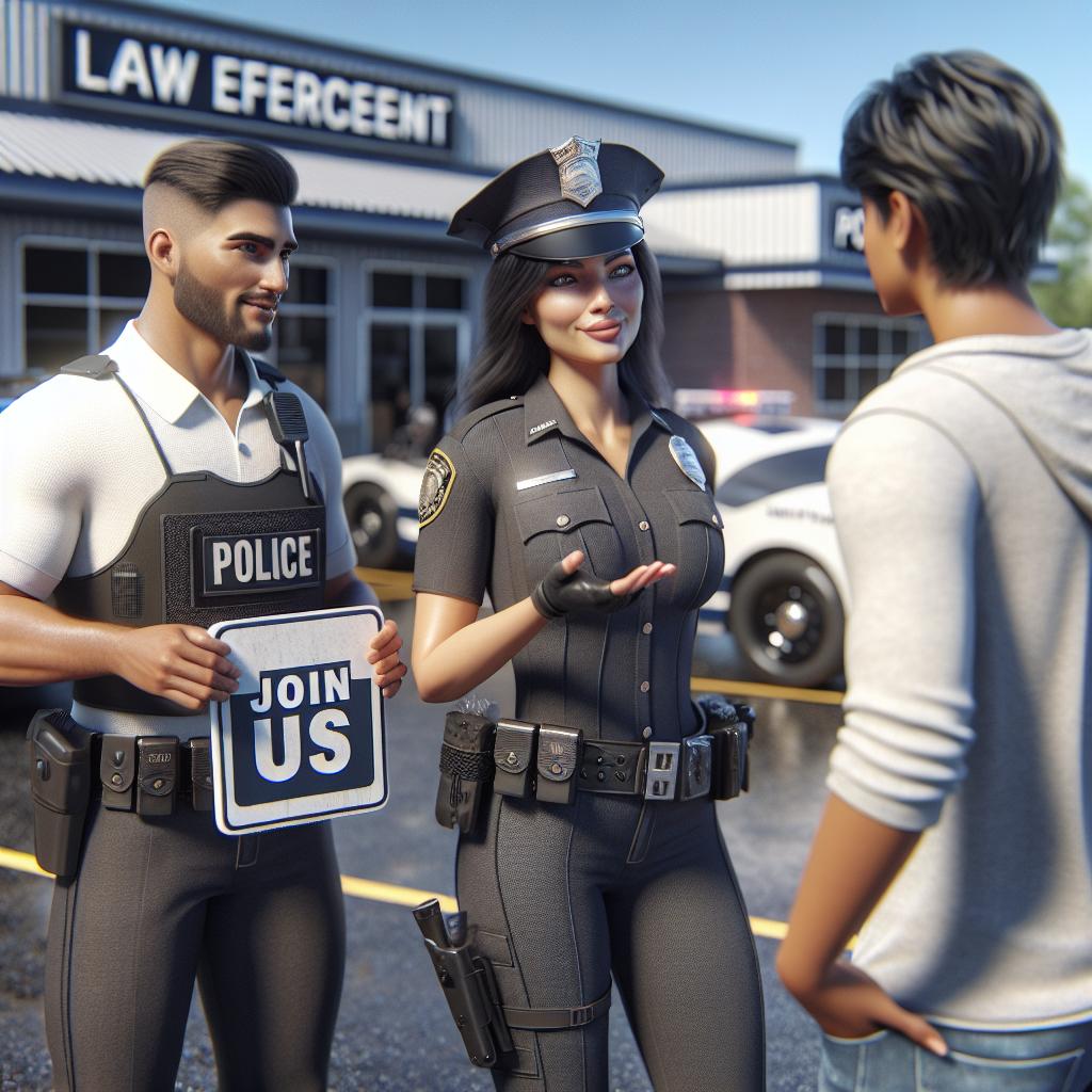 Law enforcement recruitment concept.