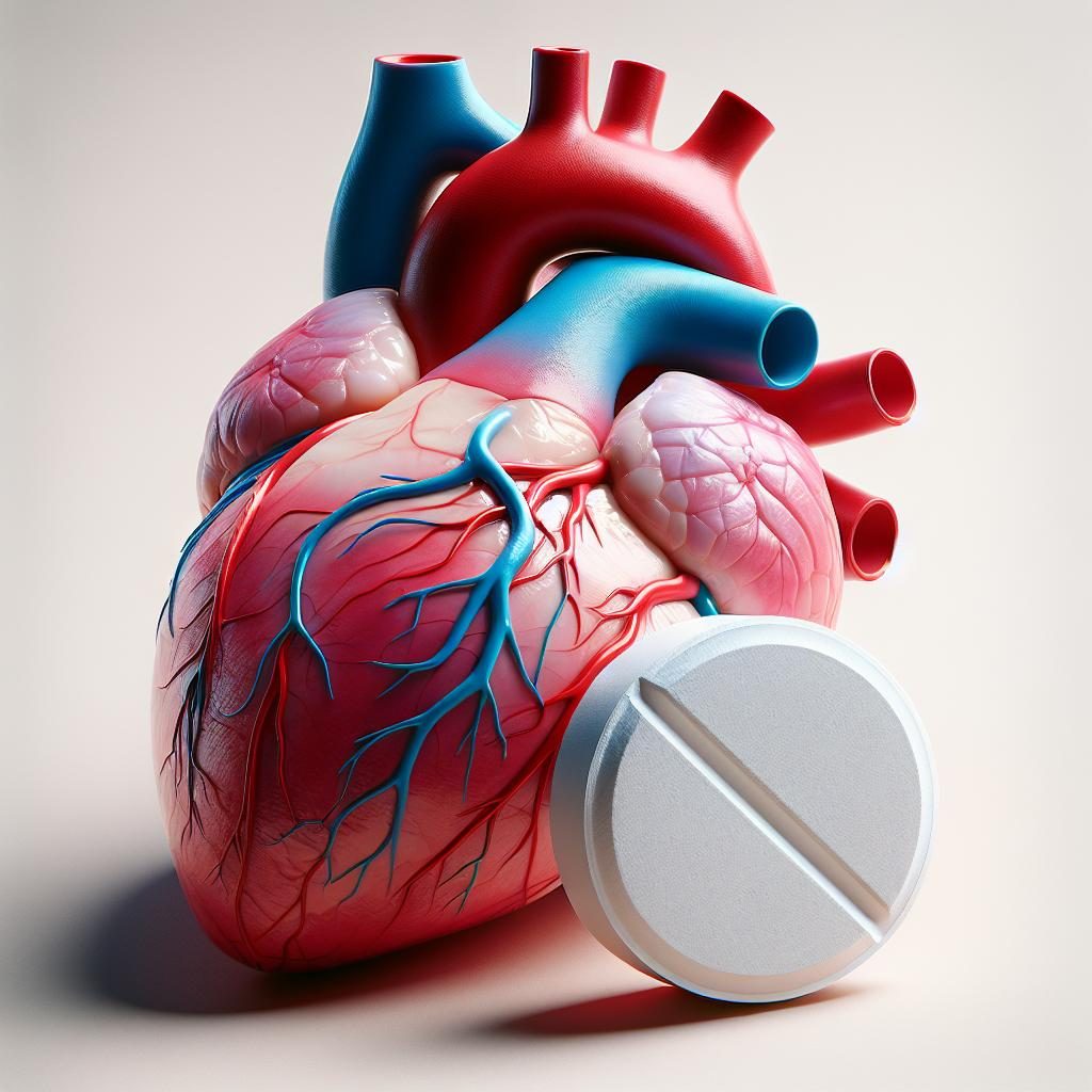 Heart and pill illustration