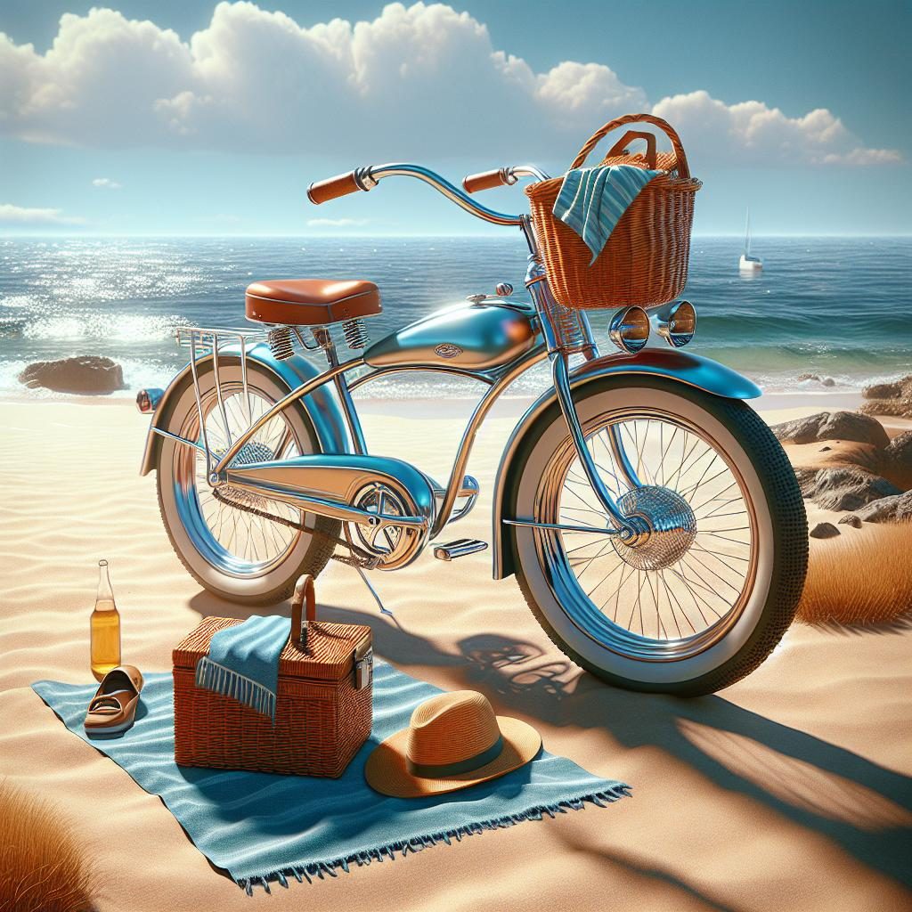 Beach cruiser bike lifestyle.