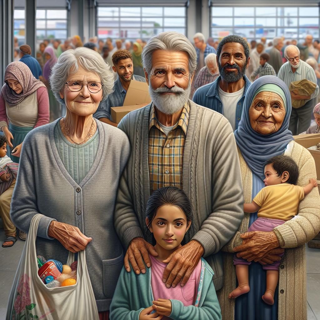 Senior citizens supporting refugees.