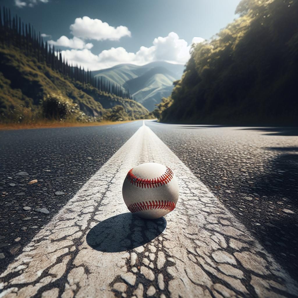 Baseball on Georgia road.