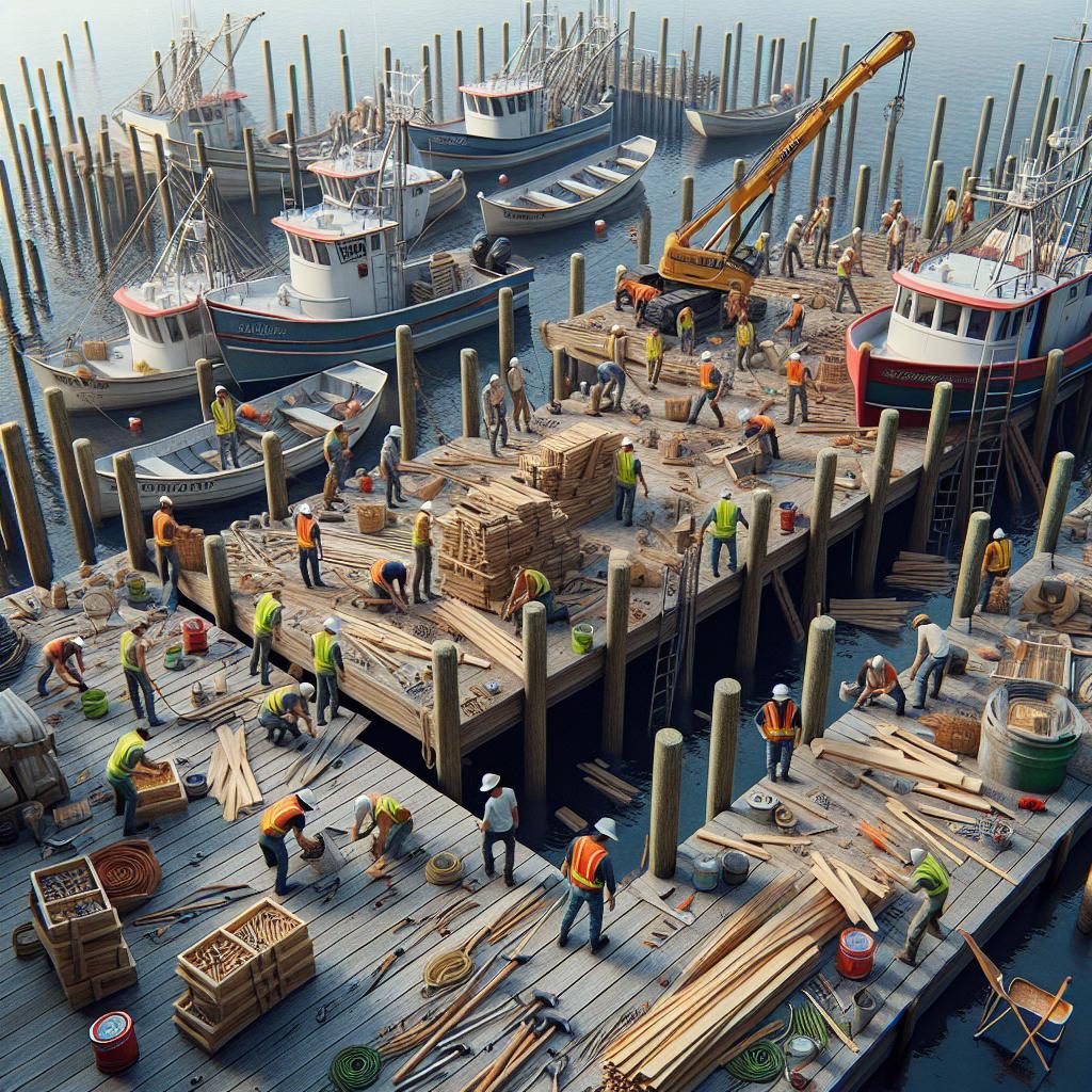 "Shrimp boat dock renovation"