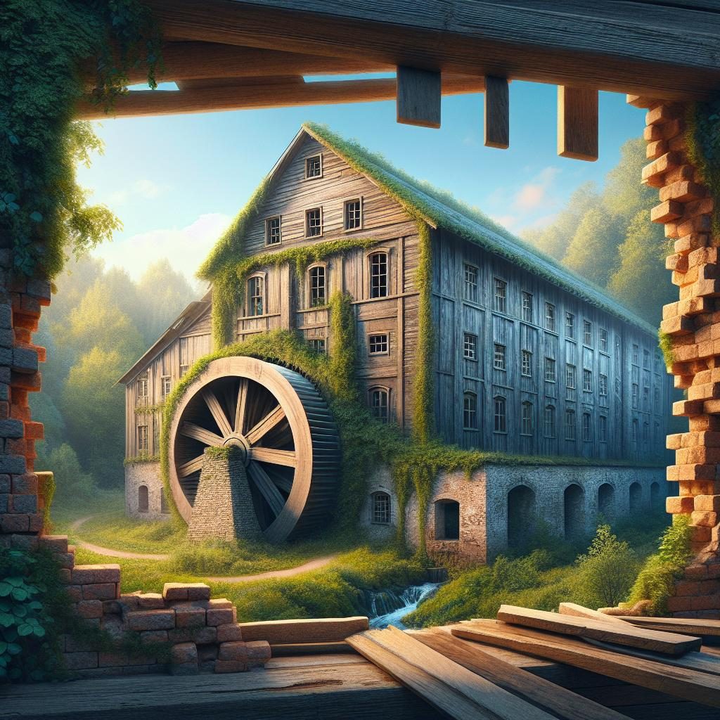 Historic mill restoration concept.