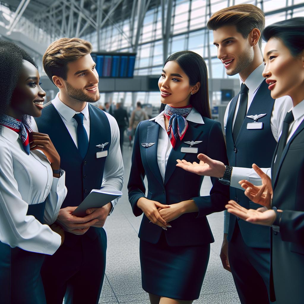 Flight attendants advocating together.