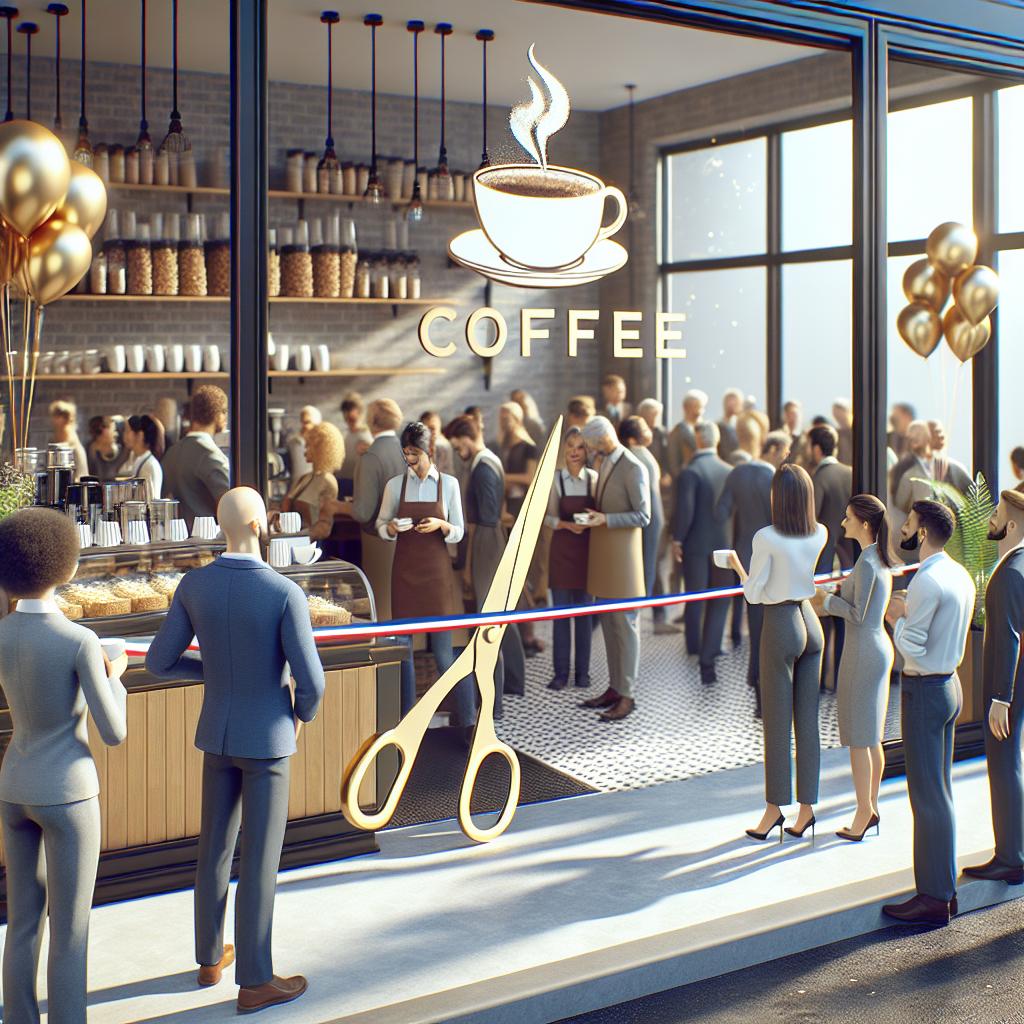 Coffee shop opening celebration.