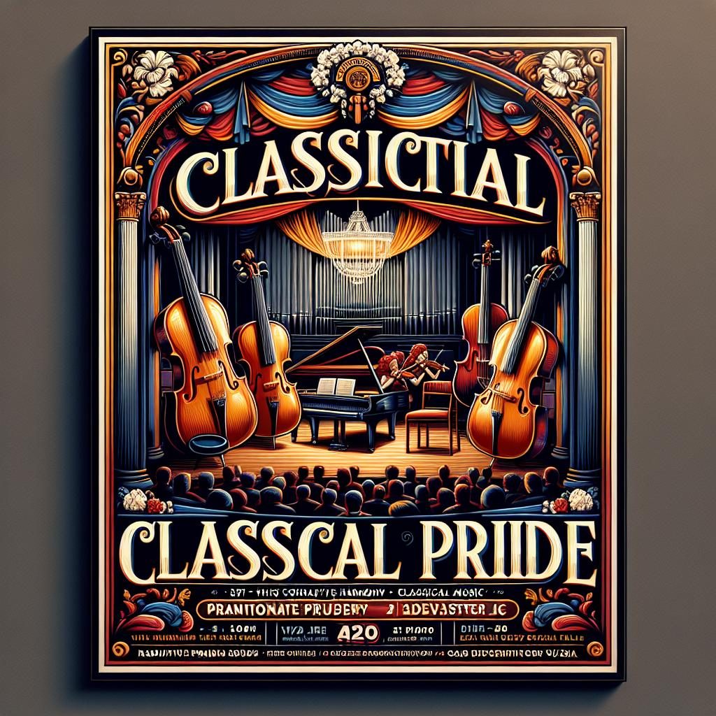 Classical Pride concert poster.