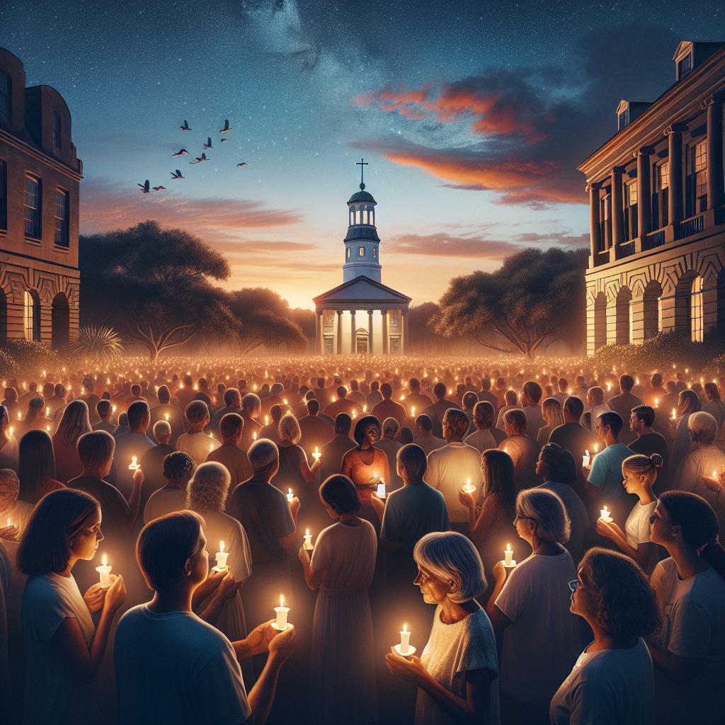 Candlelight vigil in Charleston.