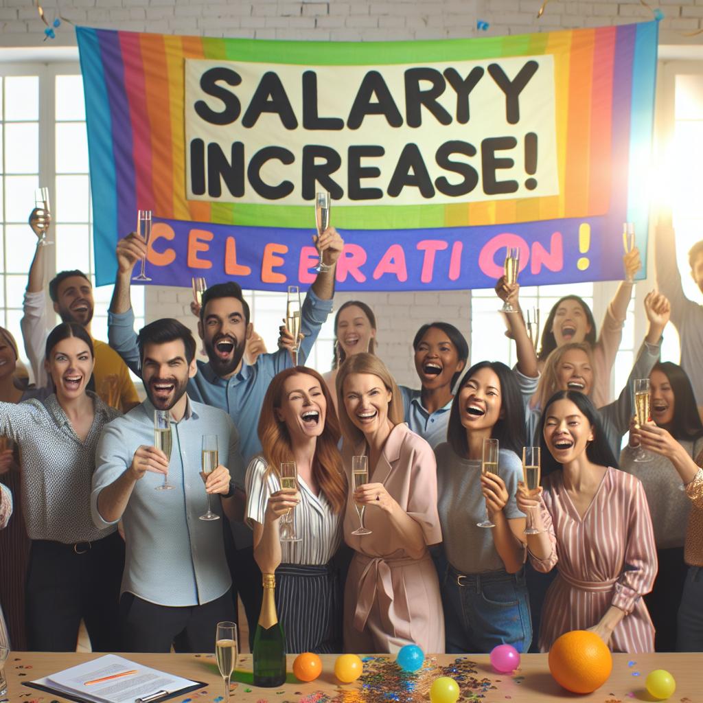 Teacher salary increase celebration