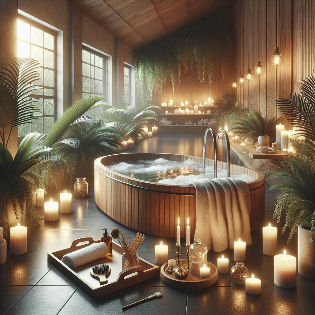 Elegant spa relaxation scene