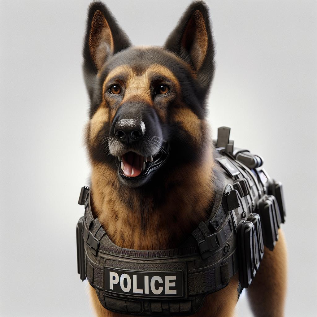 K9 officer in vest