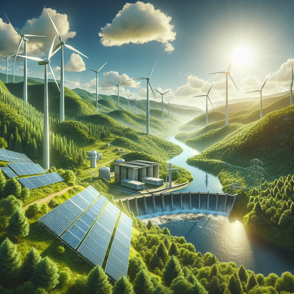 Eco-friendly energy concept art