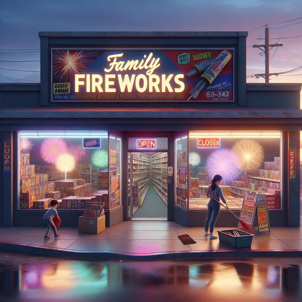 Family firework store closing.