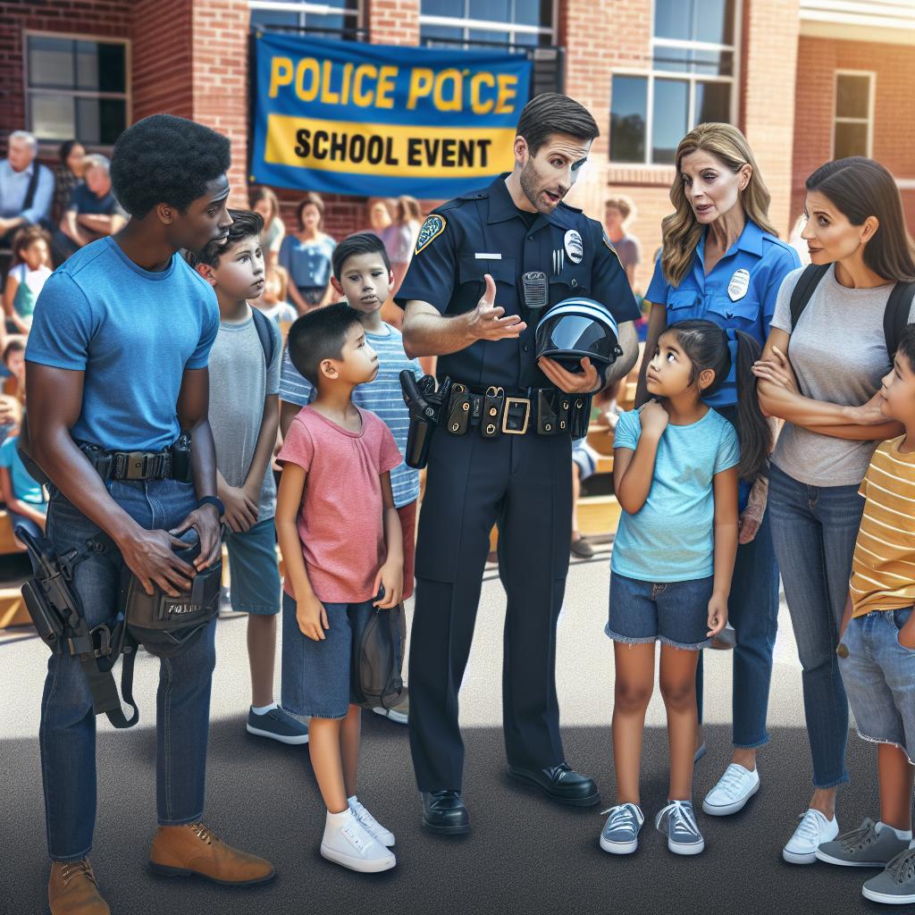 Community police school event.