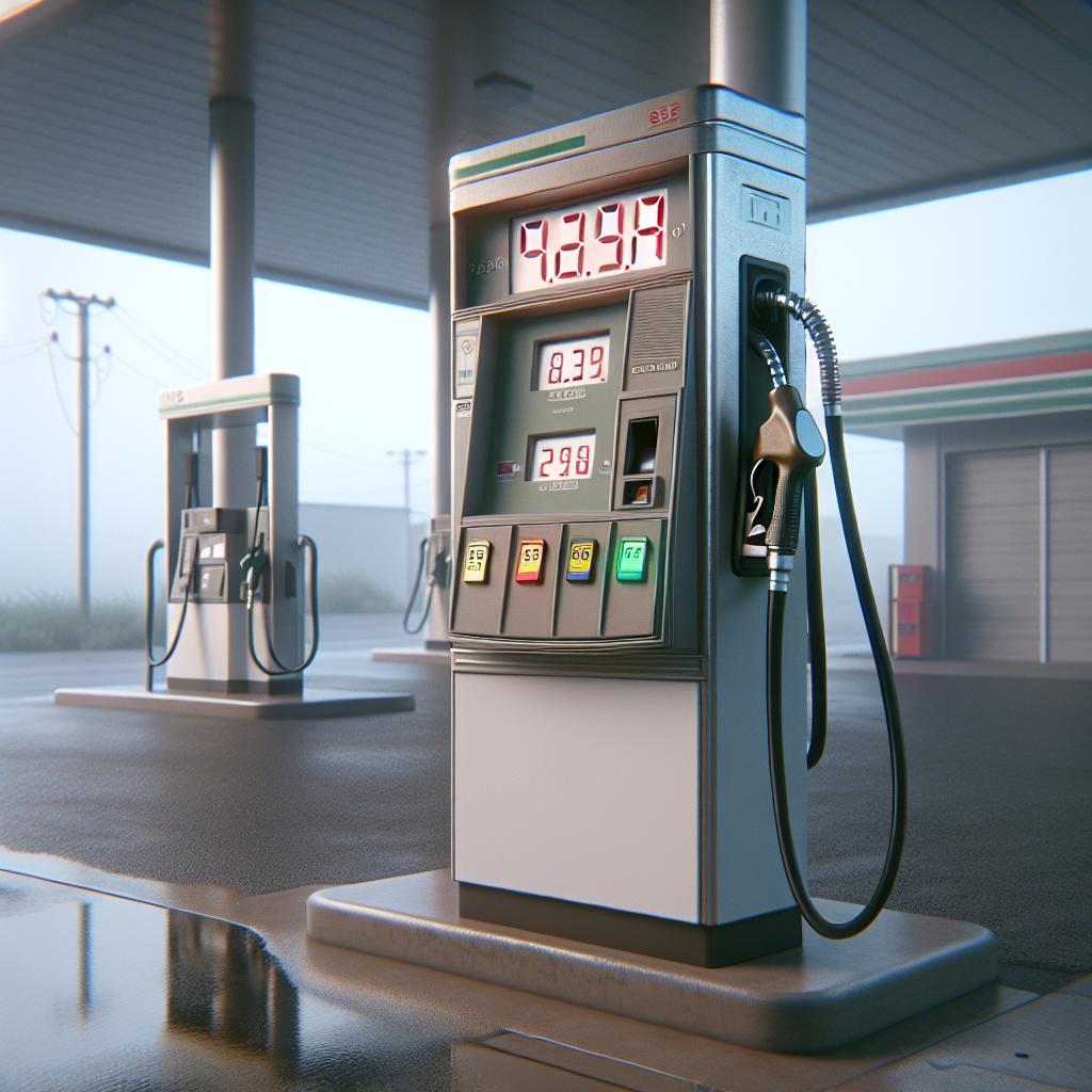 Gas pump price hike.