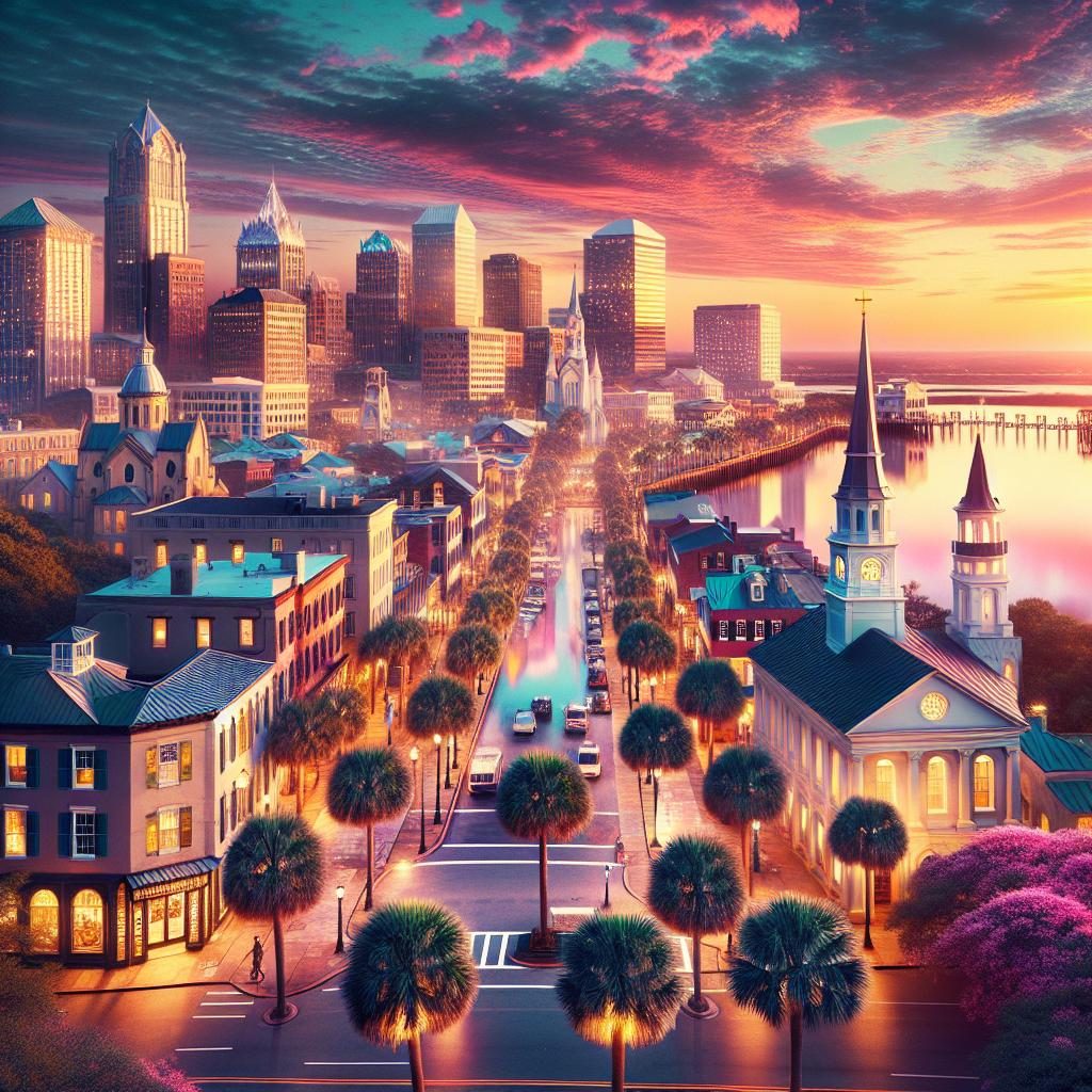 "Innovative Charleston cityscape"