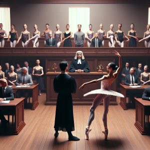 Courtroom drama ballet dancer.
