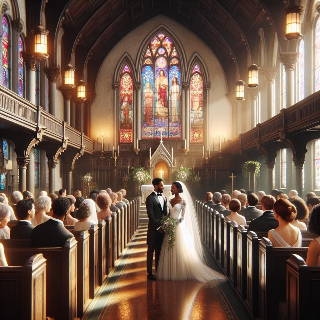 Wedding in historic church