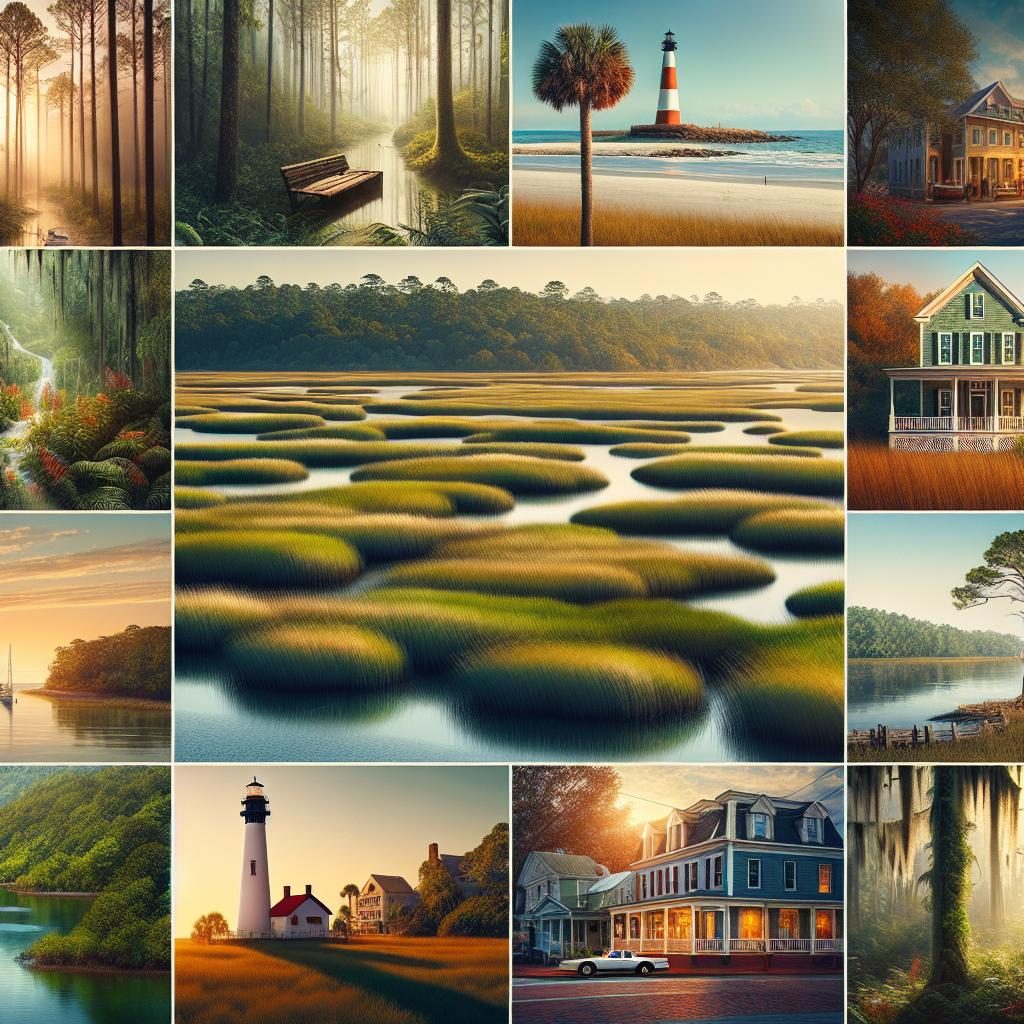 South Carolina landscapes montage.