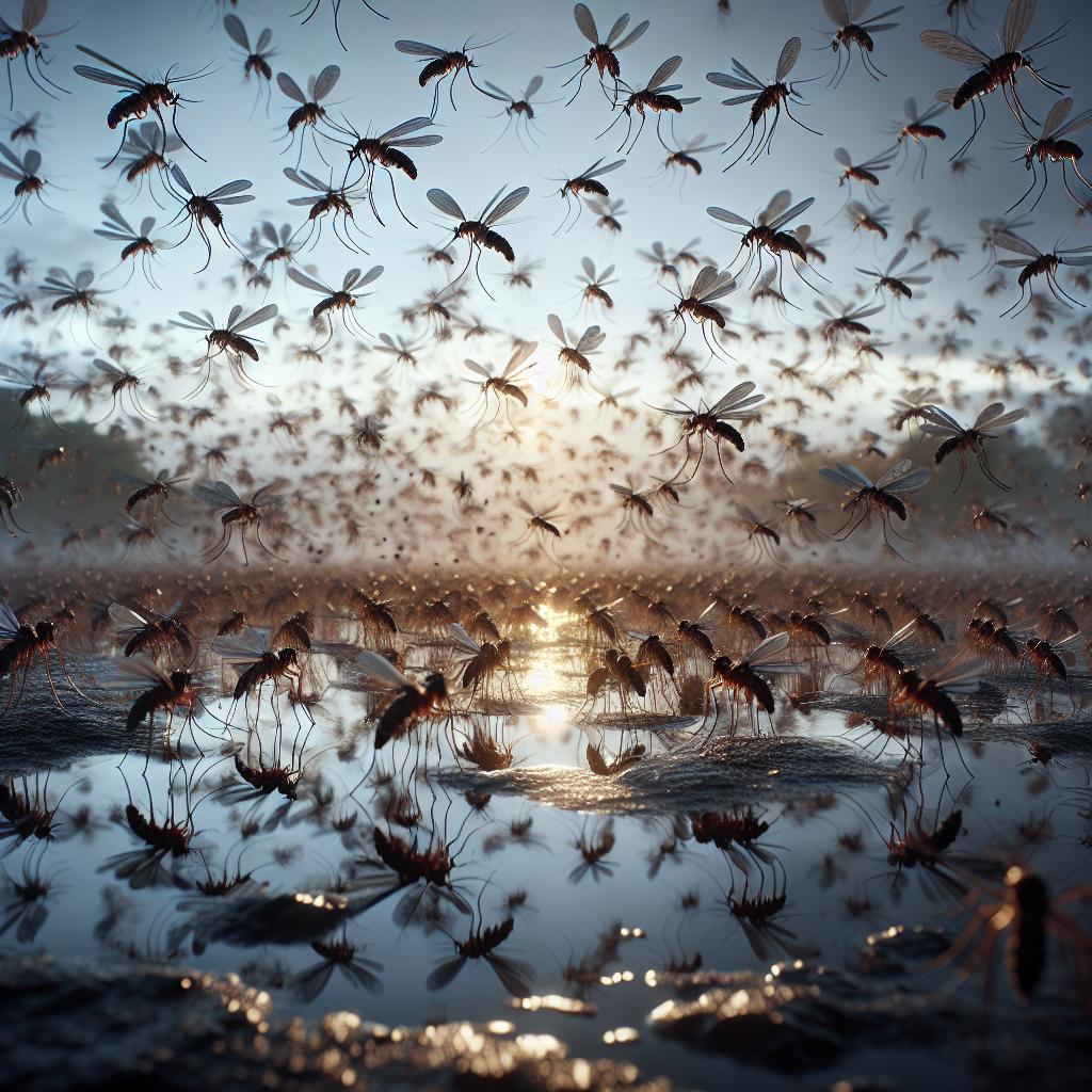 Mosquito swarm after storm.