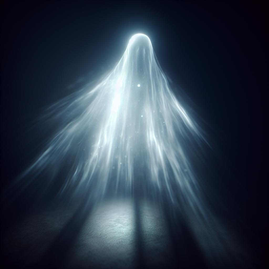 Glowing ghostly specter concept.