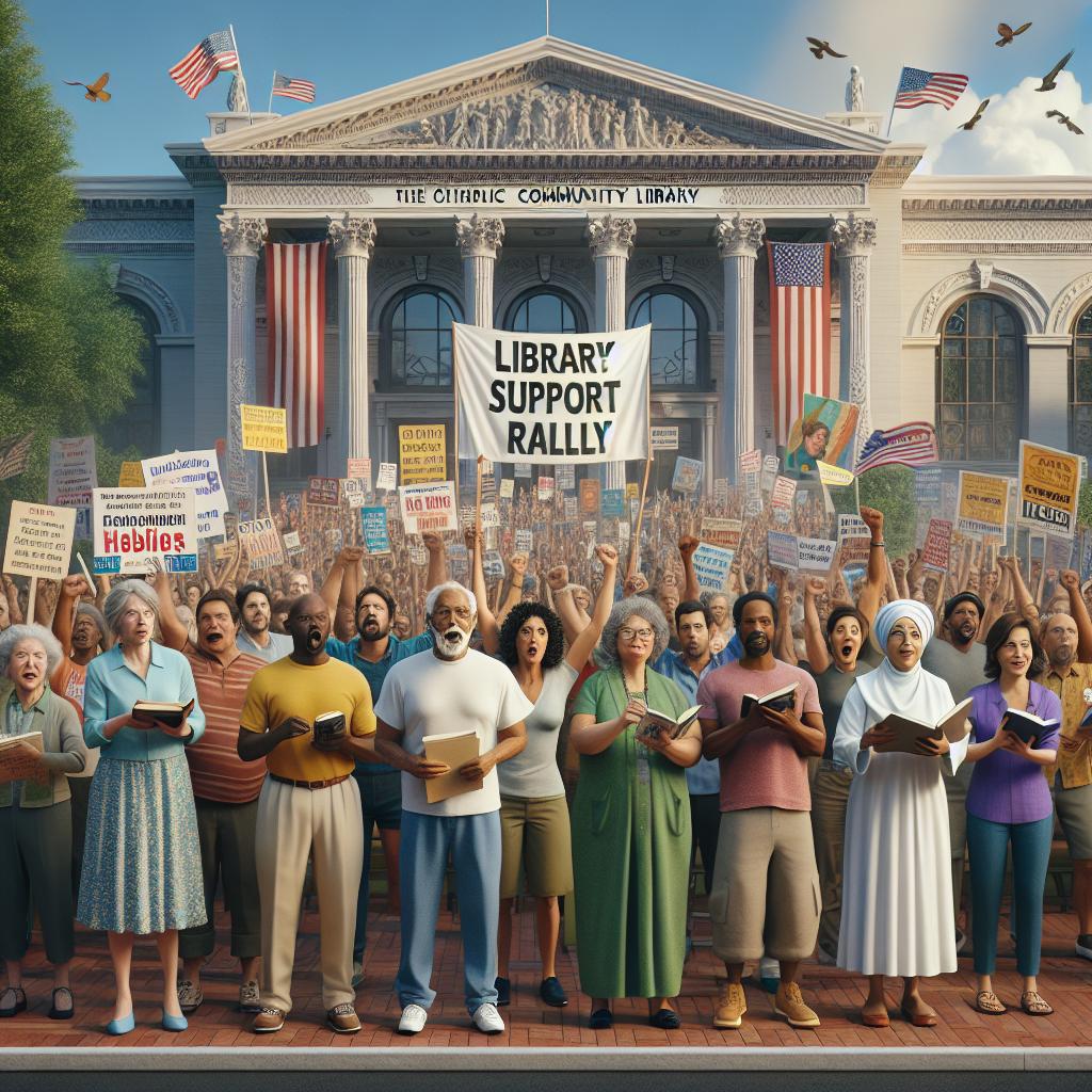 Library support rally group