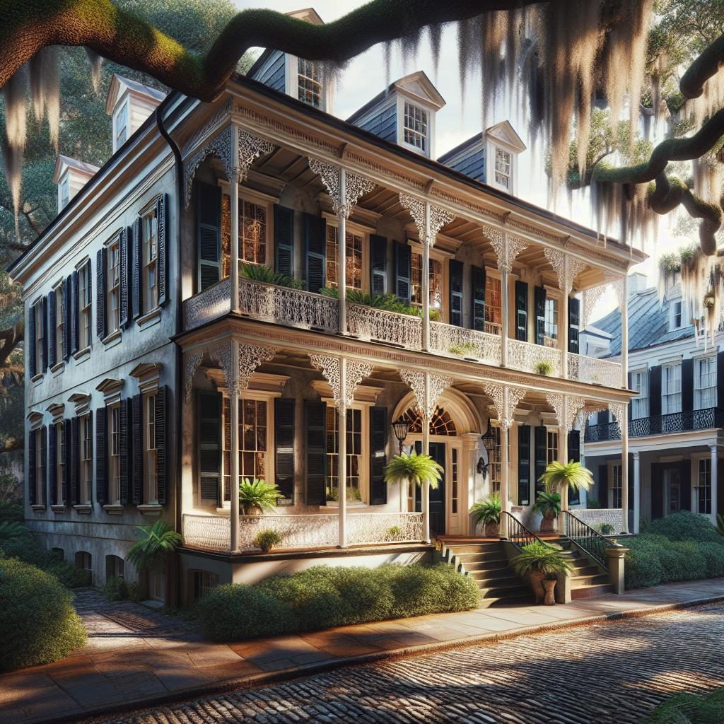 Historic Charleston charm neighborhood.