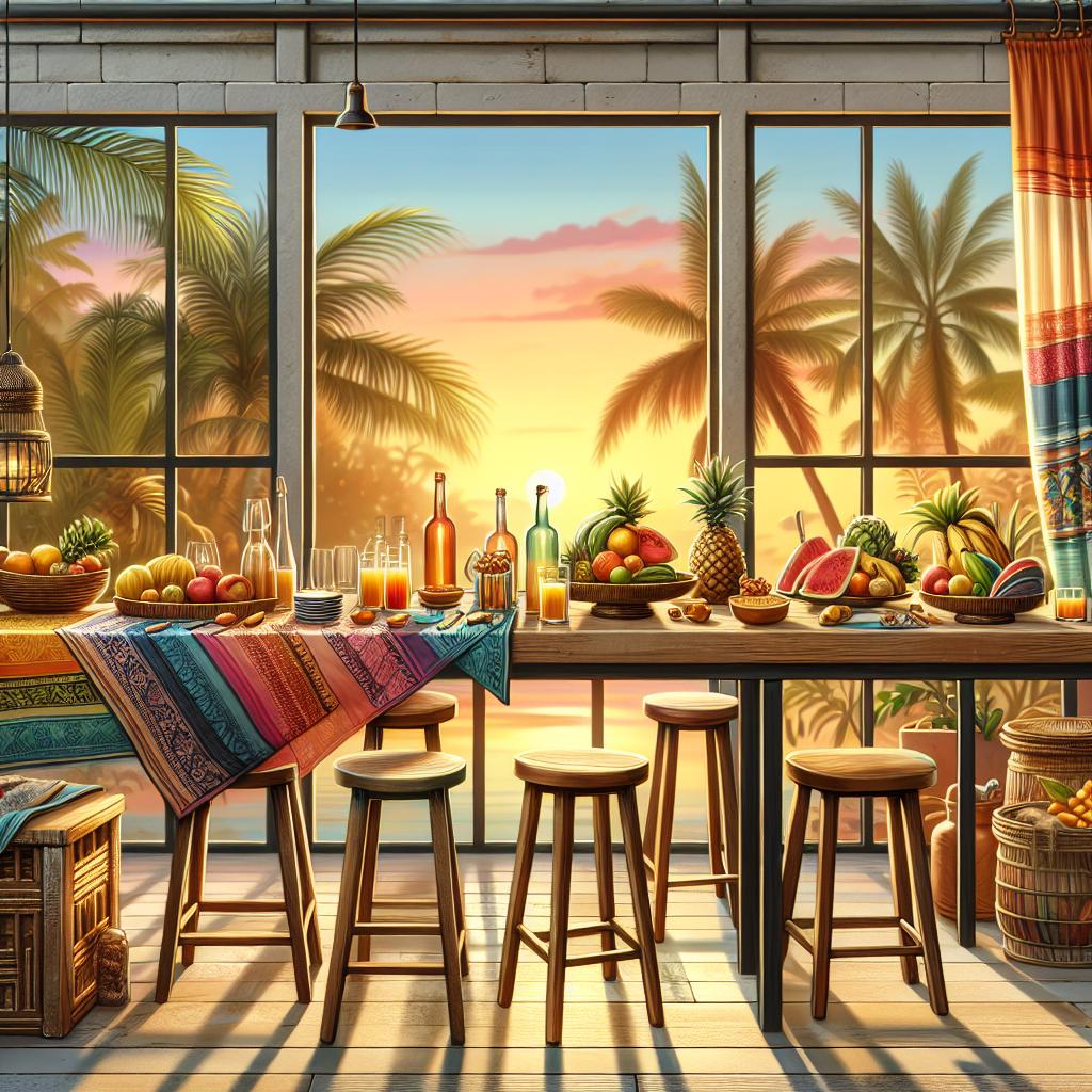 Caribbean dining ambiance