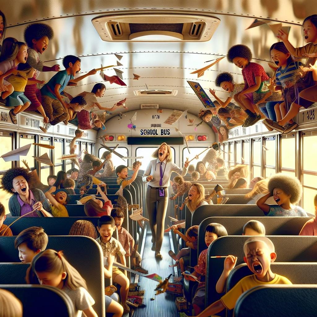 School bus chaos