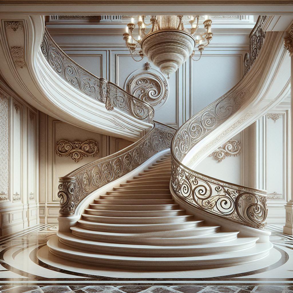 Elegant Curved Staircase Design