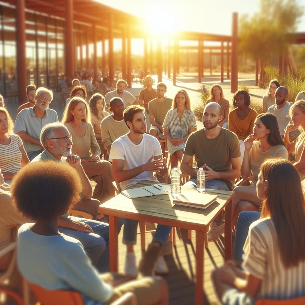 Community meeting under sunshine