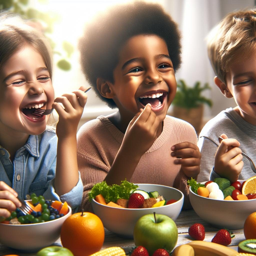 Kids enjoying healthy meals