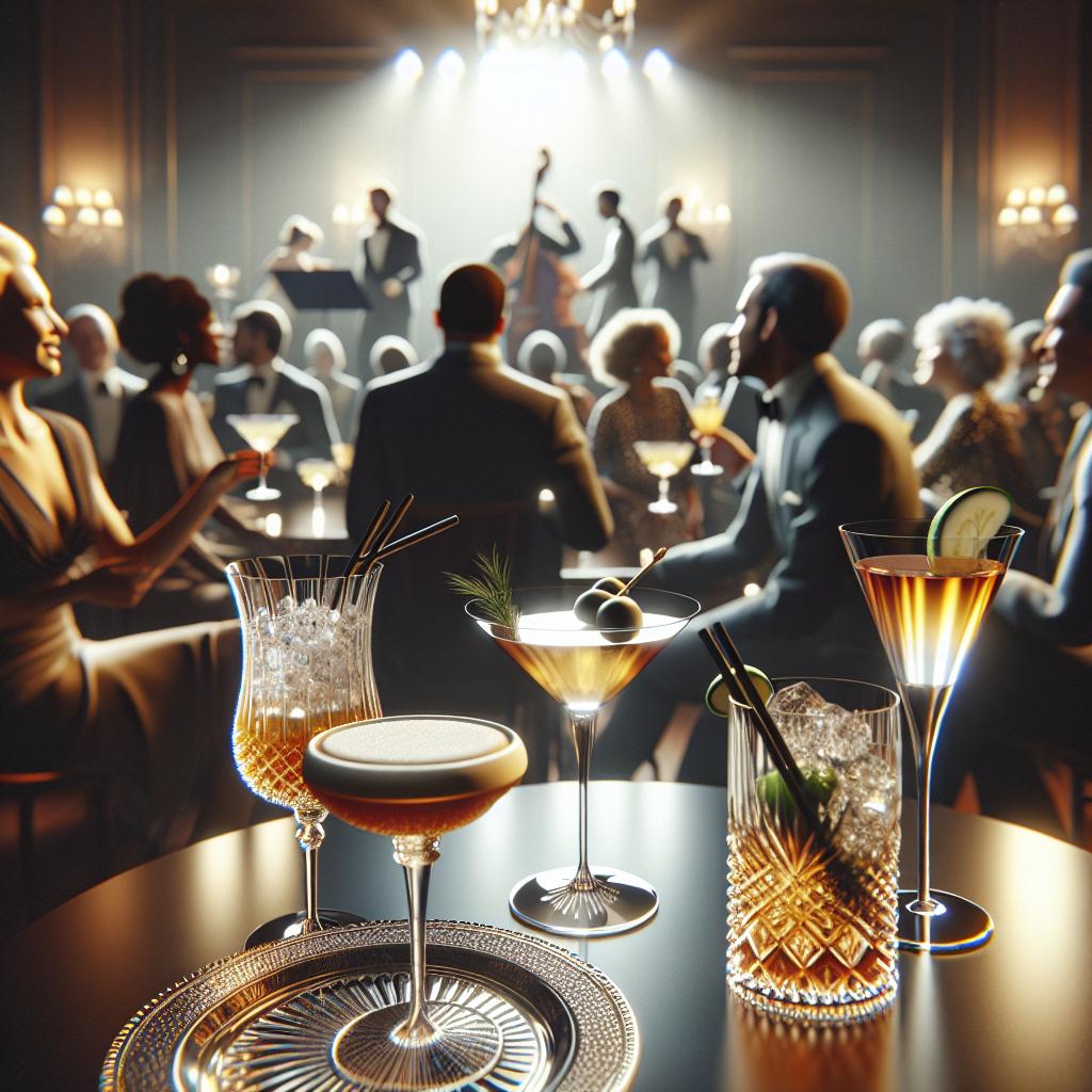 Elegant cocktails and performance