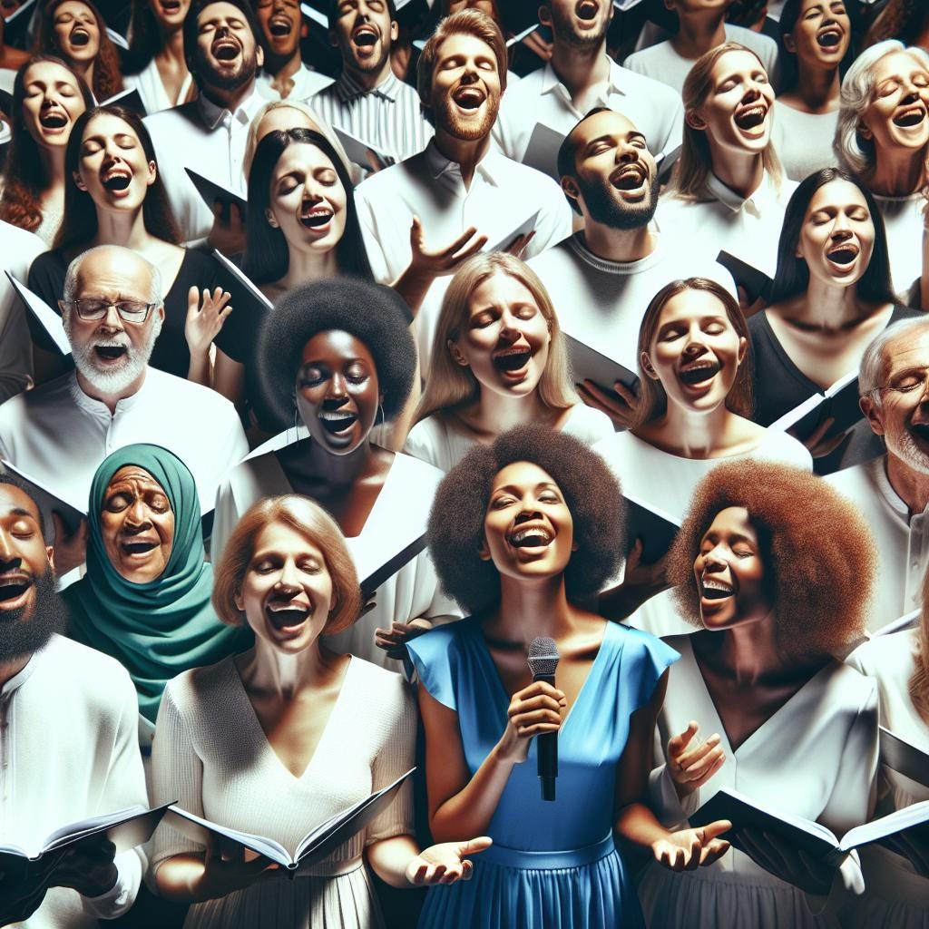 Joyful choir performance