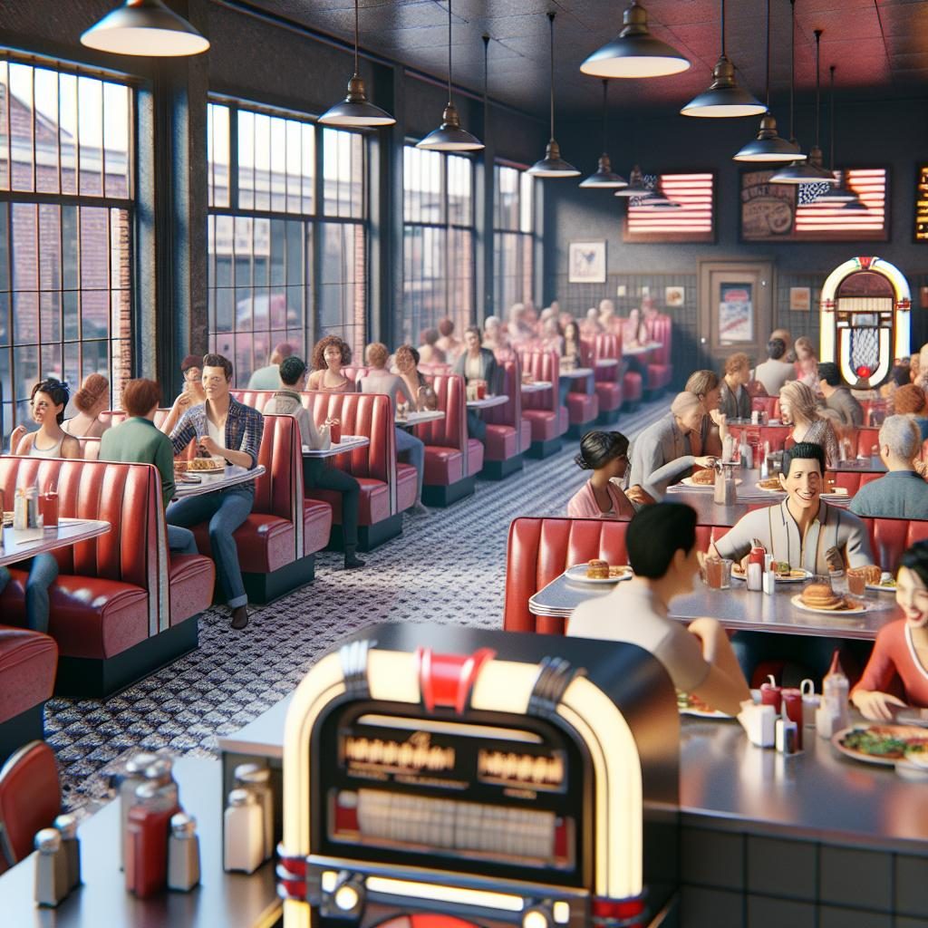 Nostalgic diner atmosphere