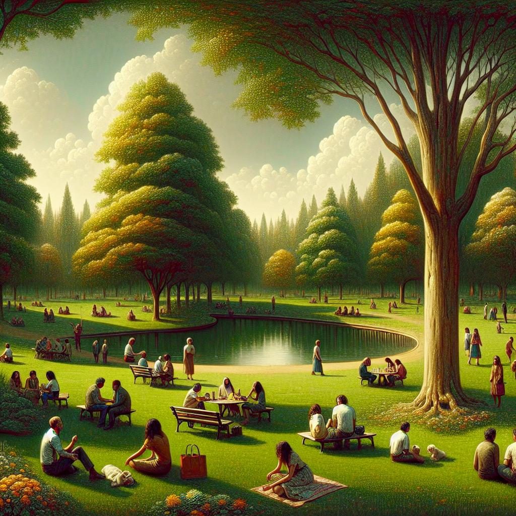 Peaceful park, hidden tension