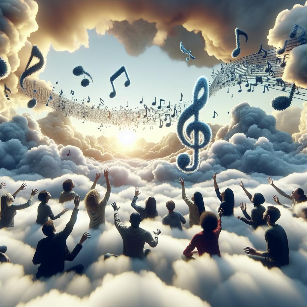 Clouds and Music Notes