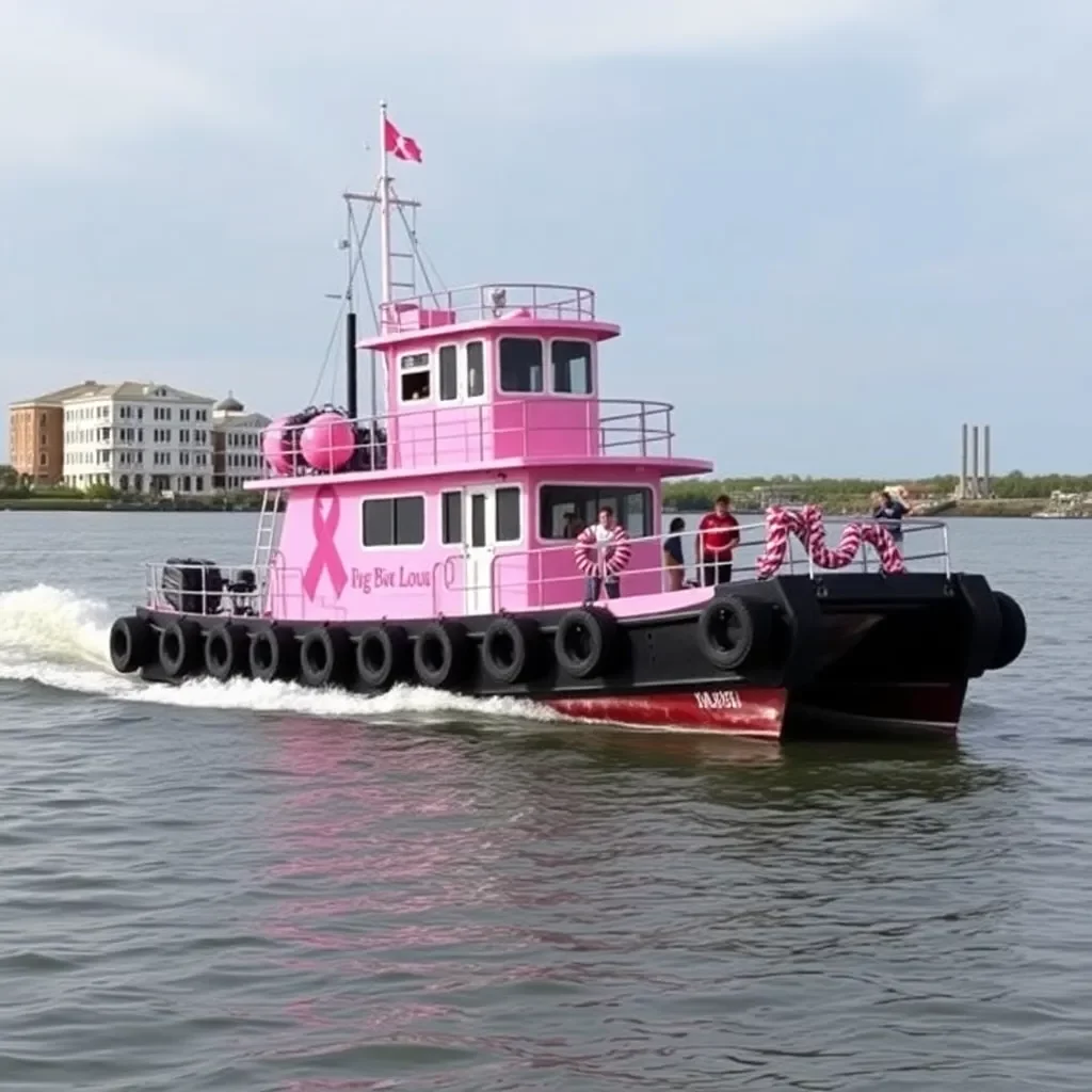 Charleston's Pink Towboat 'Big Lou' Rallies Community for Breast Cancer Awareness in October