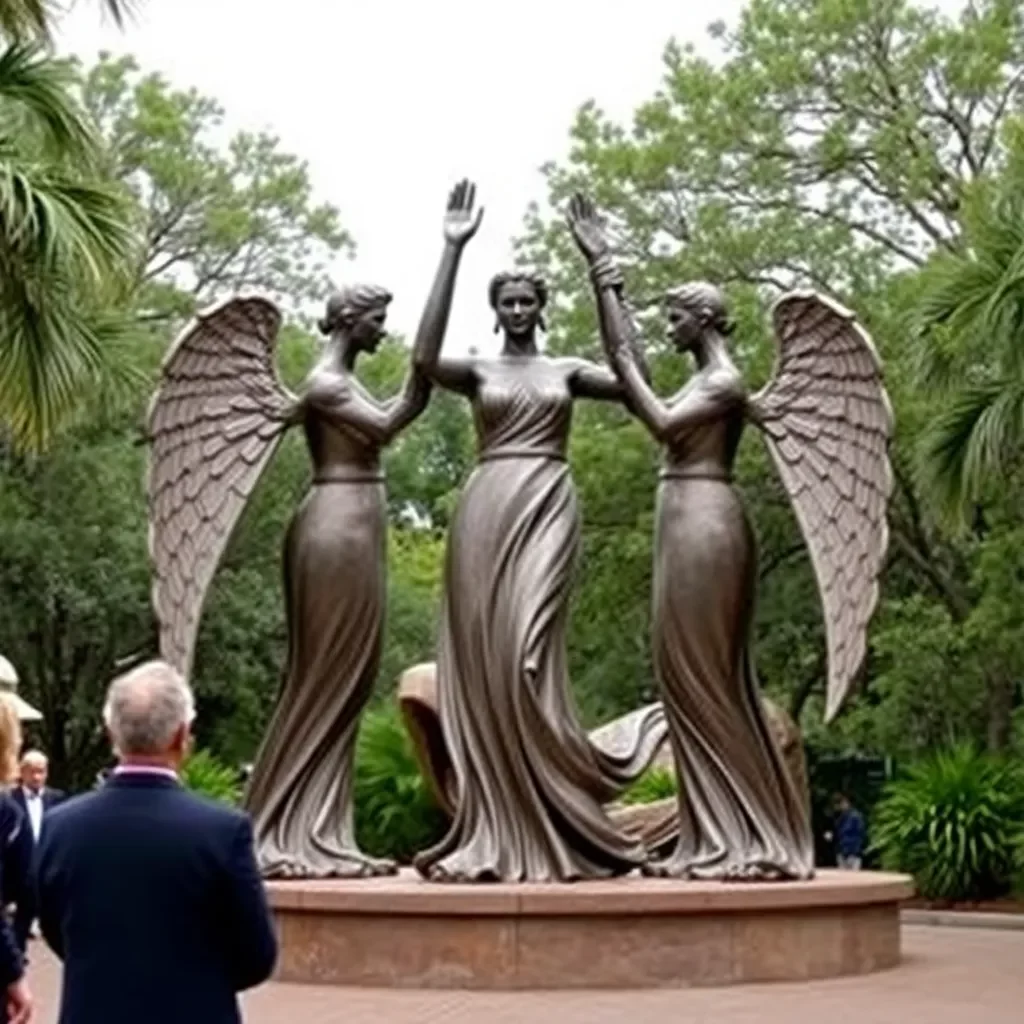 Charleston Unveils New Sculpture The Three Graces at Southeastern Wildlife Exposition