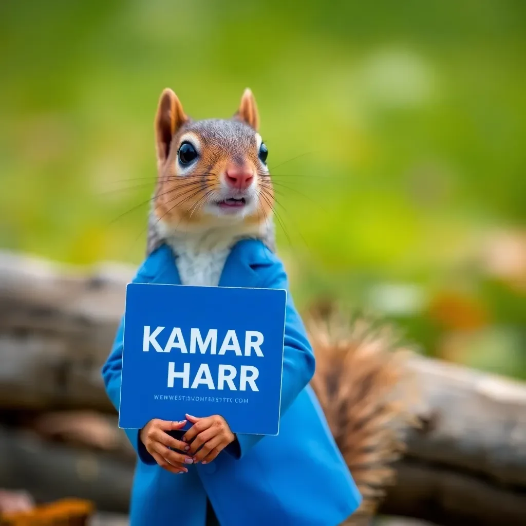 North Charleston Squirrel Gnocchi Jr. Predicts Kamala Harris for Election Win