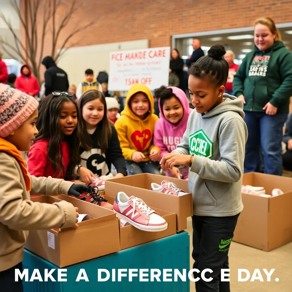 Community Rallies to Provide 120 Pairs of Shoes for Students in Need on National Make a Difference Day