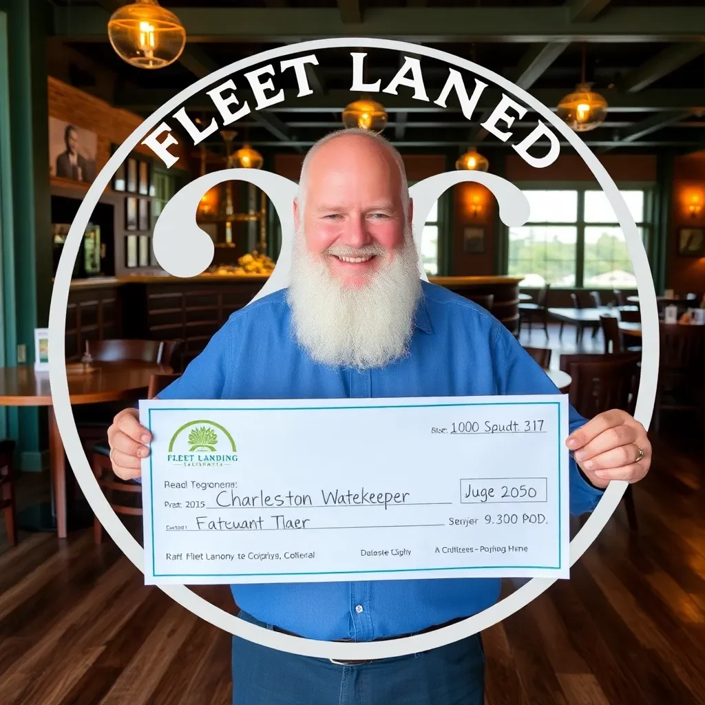 Fleet Landing Restaurant Marks 20 Years with Significant Donation to Charleston Waterkeeper