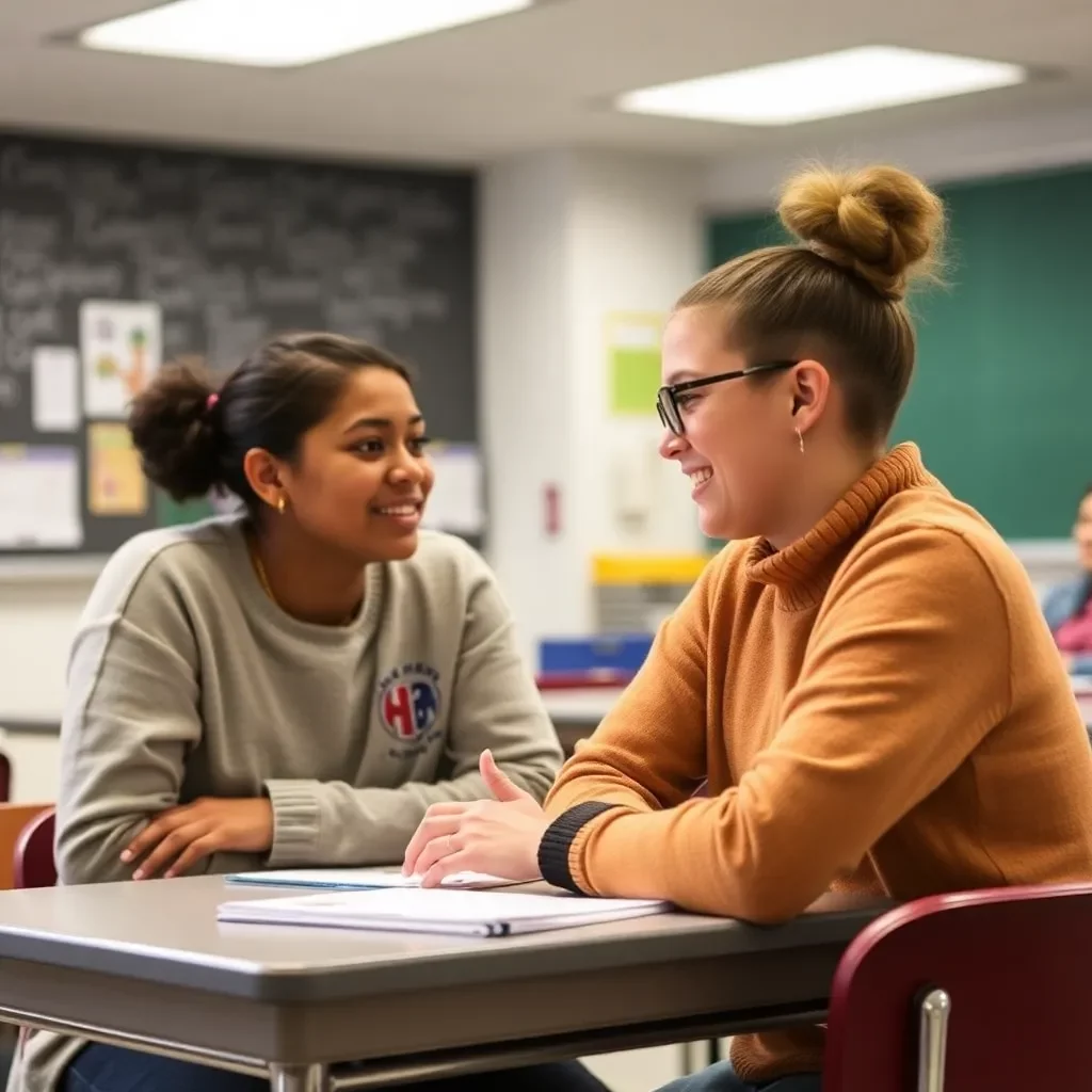 Supportive classroom environment promoting student mental wellness.