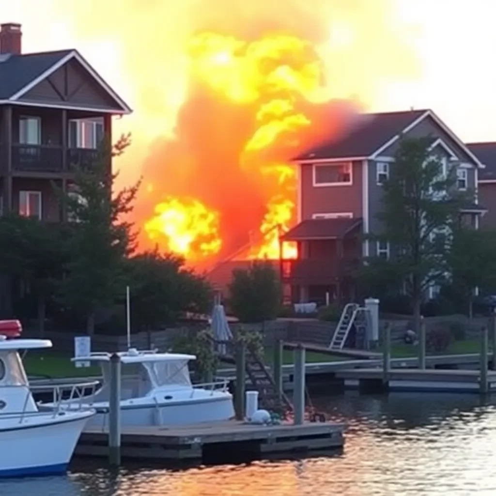 Fire Breaks Out at Dockside Condo Townhouses in Charleston, Prompt Response Saves Life