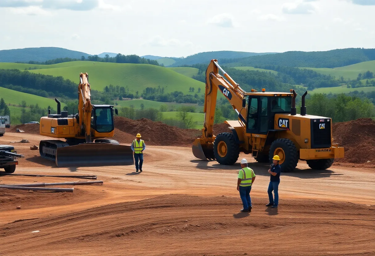 Construction site for Project Connect in Blythewood, SC