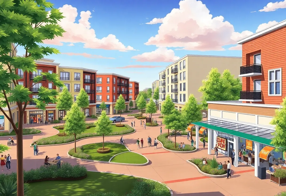 Artistic rendering of the Uptown at Centre Pointe development in North Charleston