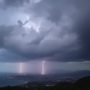 Thunderstorm Warning Issued for Savannah and Nearby Regions with Strong Winds and Hail Expected