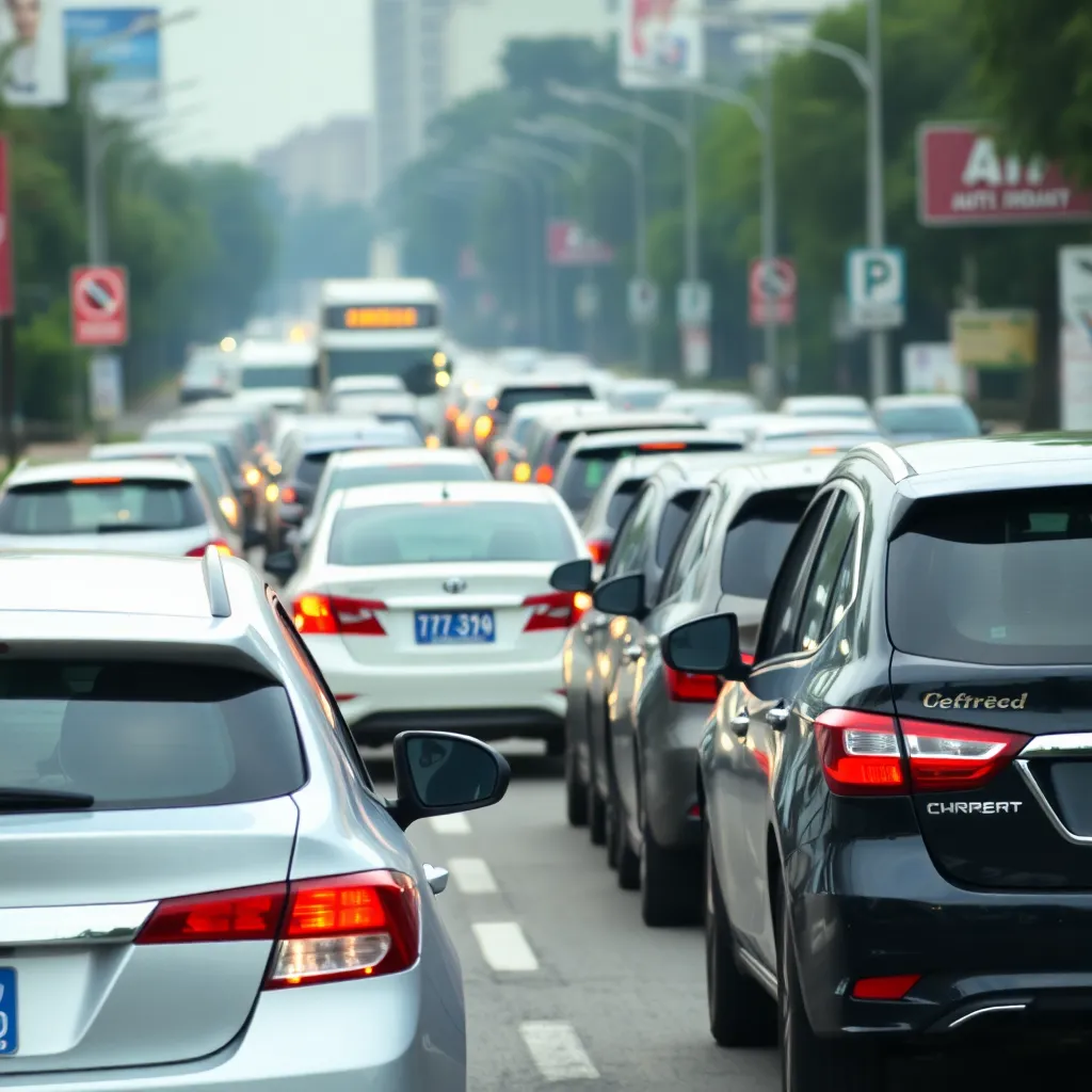 Traffic Jam on Ashley River Road Following Multi-Vehicle Collision